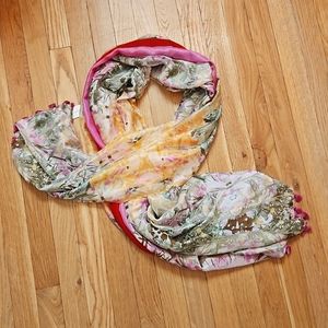 NWT Anthropologie scarf , 100% silk